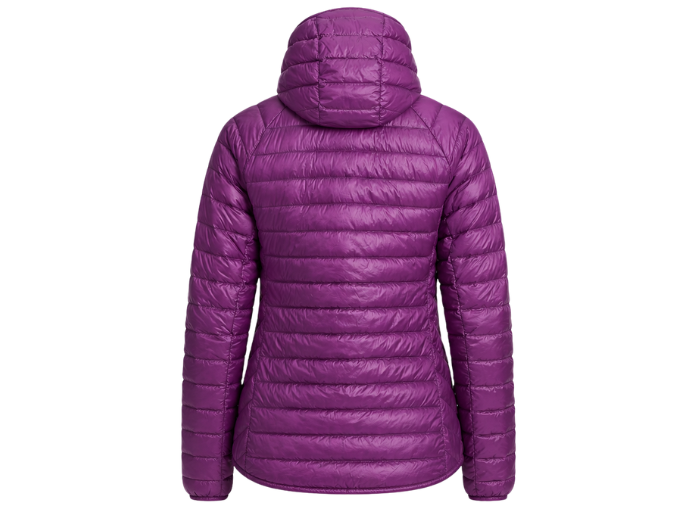 Women’s Hooded Narrow-Quilted Goose Down Jacket – Purple | B2B Low MOQ