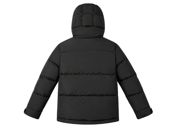 B2B Men’s Hooded Eider Down Puffer Jacket Black Low MOQ Winter Manufacturer