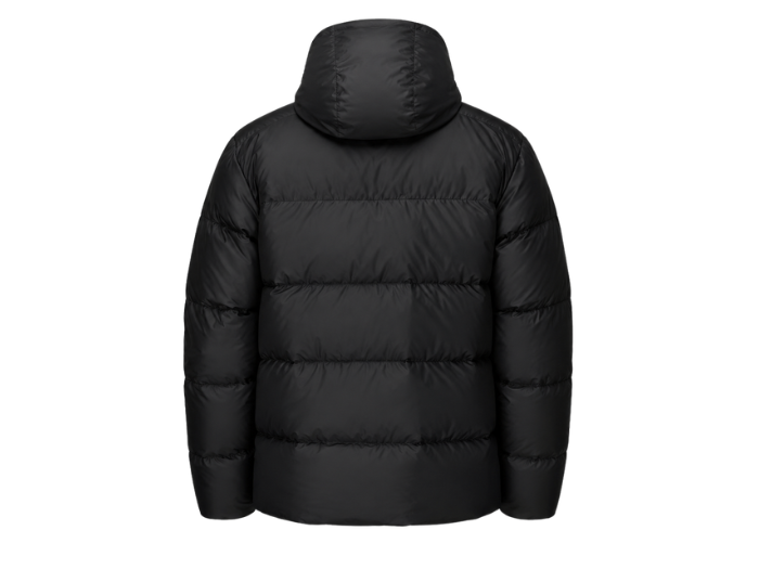 Personalize Men’s Black B2B Hooded Eider Down Puffer Jacket Low MOQ