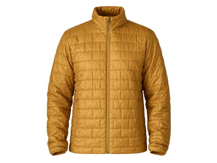 Men’s Wholesale Nano Puff Eider Down Puffer Jacket B2B Mustard Yellow
