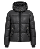 B2B Women’s Black Hooded Short Eider Down Puffer Jacket Wholesale Winter Manufacturer