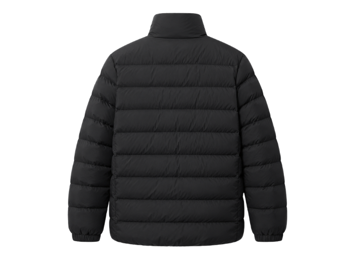 B2B Stand-Collar Eider Down Puffer Jacket Men’s Black Low MOQ Winter Manufacturer