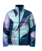 Abstract Geometric-Print Sublimated Puffer Jacket – Navy, Aqua, Lavender and Light Grey | B2B Low MOQ