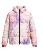 Hooded Floral-Print Sublimated Puffer Jacket – Soft Pink, Lavender, Ivory and Purple | B2B Low MOQ
