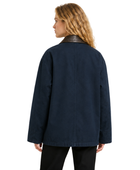 Contrast-Collar Denim Chore Jacket Dark Navy B2B