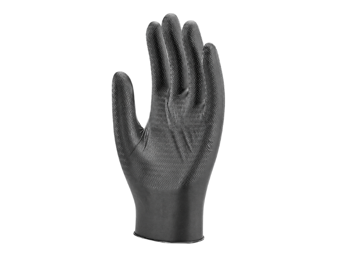 Black Powder-Free Nitrile Disposable Engineering Gripper Gloves | B2B Low MOQ