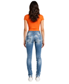 Skinny Denim Pants Light Blue Distressed Wash | B2B Low MOQ
