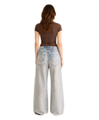 Wide Leg Denim Pants Grey Blue Ombre Wash | B2B Low MOQ