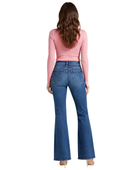 Flared Denim Pants Mid Blue Wash Five Pocket Design | B2B Low MOQ