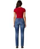 Slim Straight Denim Pants Mid Blue Faded Wash | B2B Low MOQ