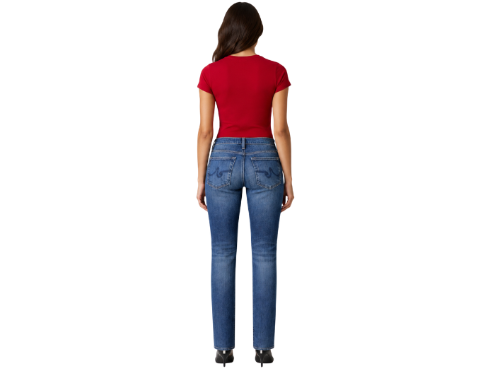 Slim Straight Denim Pants Mid Blue Faded Wash | B2B Low MOQ