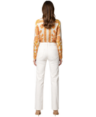Flared Denim Pants White Five Pocket Design | B2B Low MOQ