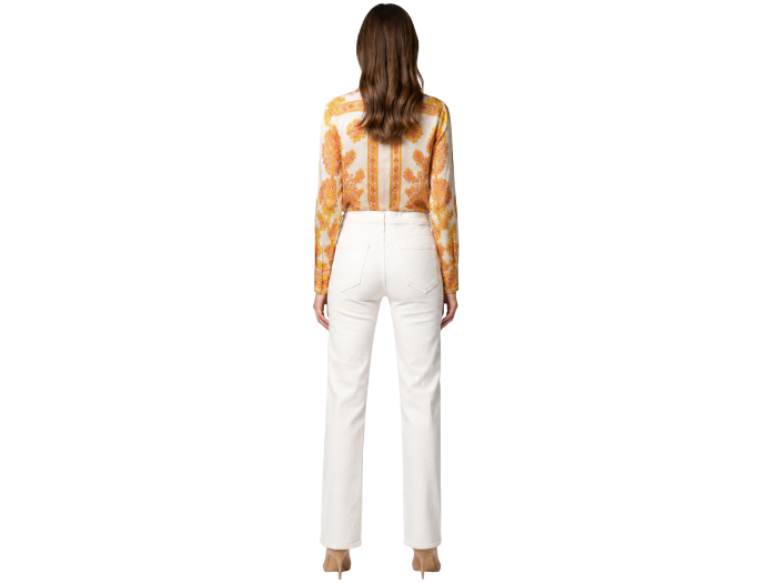 Flared Denim Pants White Five Pocket Design | B2B Low MOQ
