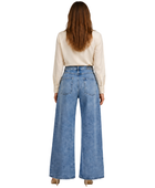 Wide Leg Denim Pants Light Blue Faded Wash | B2B Low MOQ