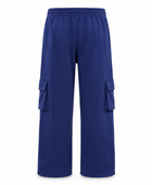 Cargo Sweatpants Navy Blue Straight Leg Star Appliqué Design | B2B Low MOQ