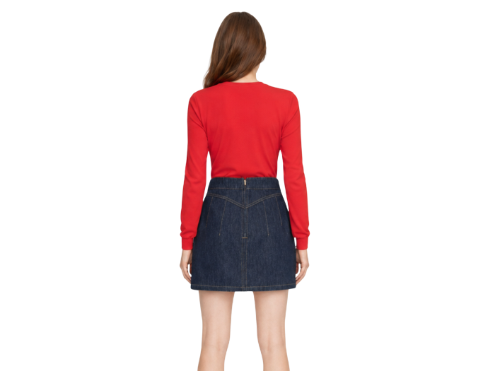 B2B A-Line Denim Mini Skirt Dark Blue Women’s Low MOQ Denim Manufacturer