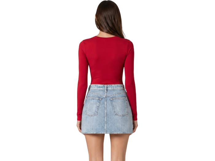 B2B High-Waisted Denim Mini Skirt Women’s Light Blue