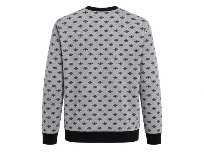 Men's Crewneck Sweatshirt Light Grey Geometric All Over Print | B2B Low MOQ