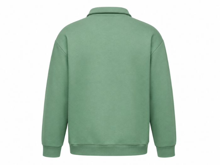Quarter Zip Sweatshirt Sage Green | B2B Low MOQ