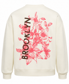 Oversized Sweatshirt Off White Floral Back Screen Print | B2B Low MOQ