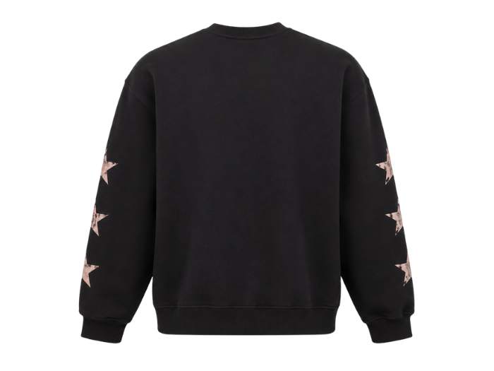 Oversized Boxy Sweatshirt Black Western Screen Print | B2B Low MOQ