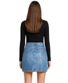 B2B High-Waist Denim Mini Skirt Women’s Medium Blue Low MOQ