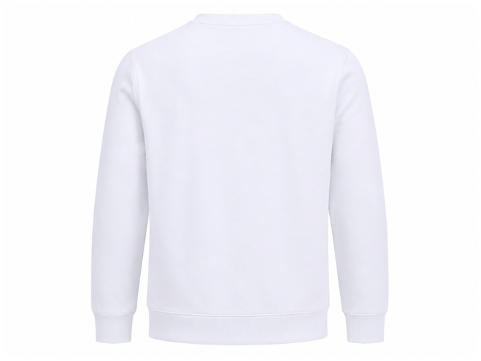 Crewneck Sweatshirt White Olive Branch Front Graphic | B2B Low MOQ