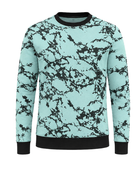 Crewneck Sweatshirt Light Mint Crack Pattern | B2B Low MOQ