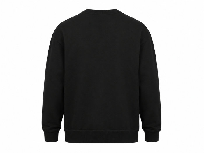 Crewneck Sweatshirt Black Holiday Portrait DTG Print | B2B Low MOQ