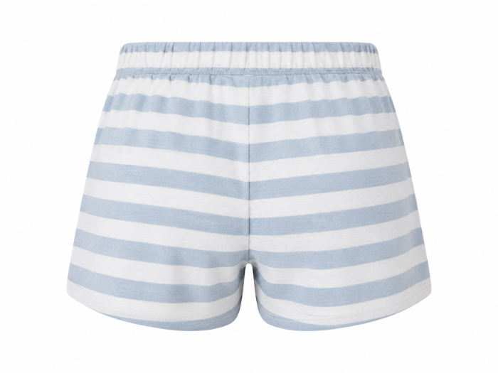 Sweat Shorts Blue White Stripe Screen Printing | B2B Low MOQ