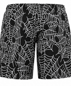Sweat Shorts Black Web Skull Screen Printing | B2B Low MOQ