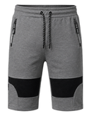 Panel Sweat Shorts Grey Black for Men | B2B Low MOQ