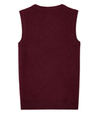 School V-Neck Sweater Vest Burgundy | B2B Low MOQ Wholesale Manufacturer