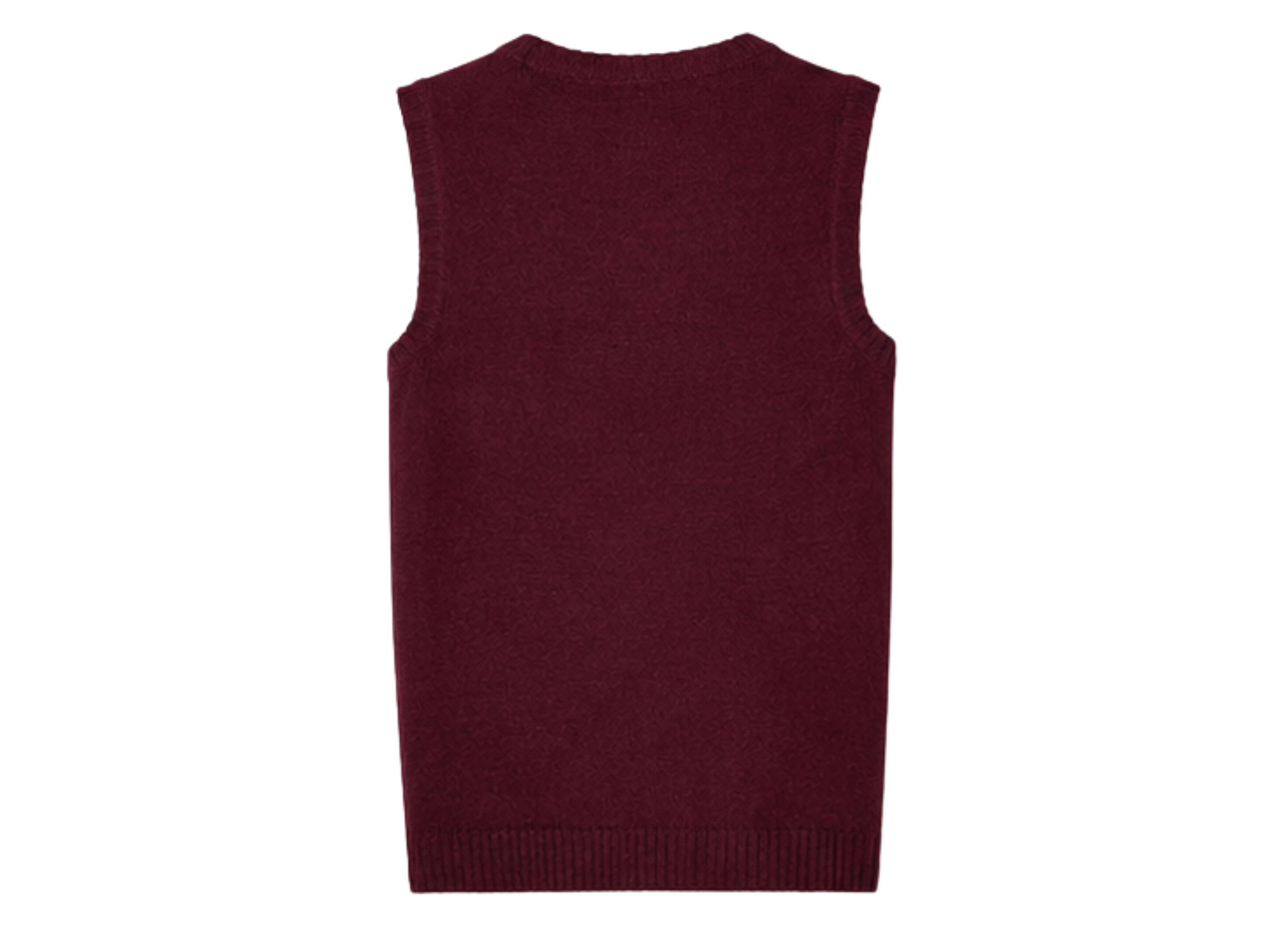 School V-Neck Sweater Vest Burgundy | B2B Low MOQ Wholesale Manufacturer