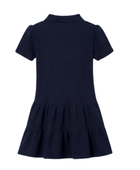 School Short Sleeve Ruffle Piqué Polo Dress Navy Blue | B2B Low MOQ Wholesale
