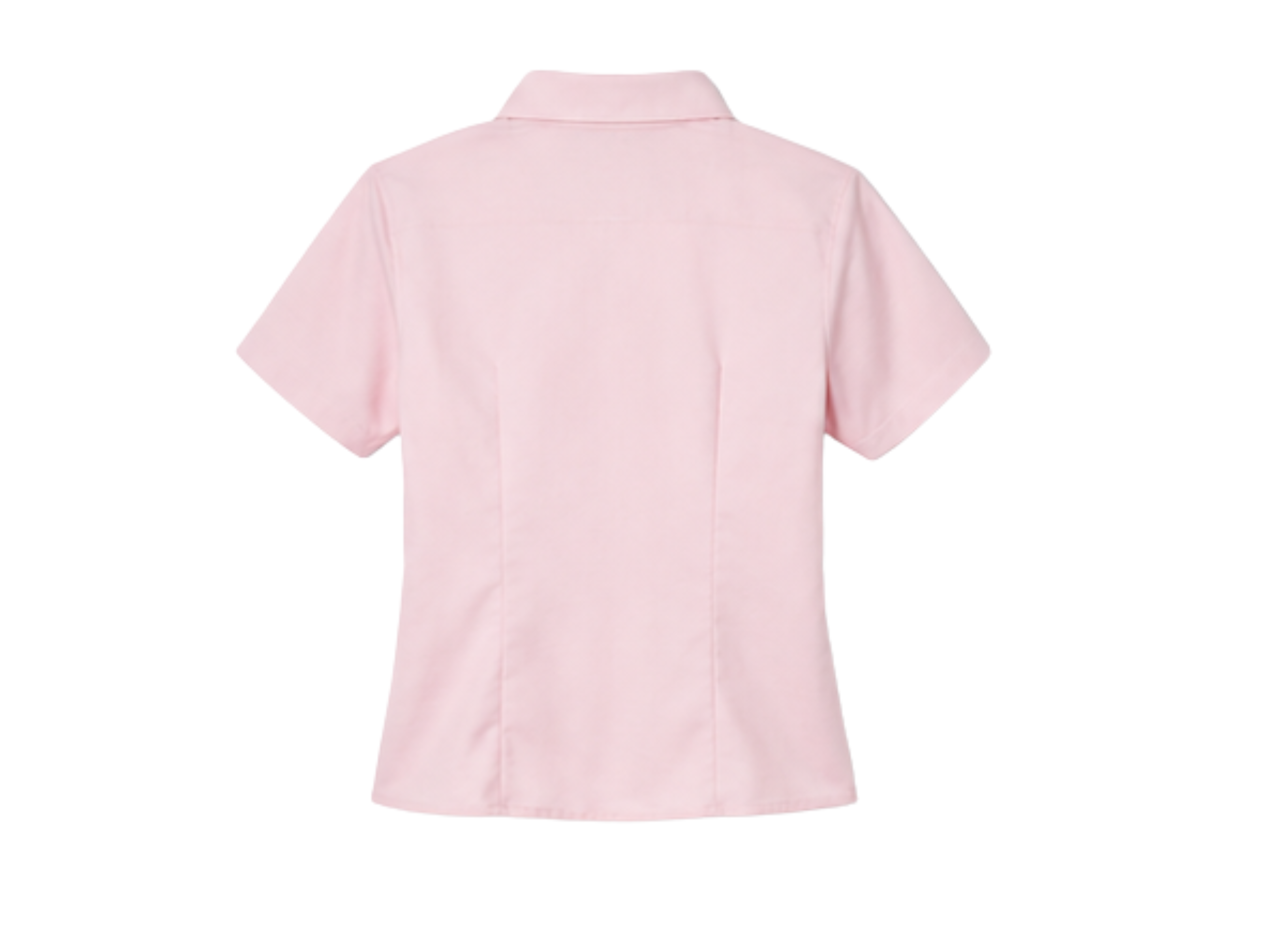 School Short Sleeve Fitted Oxford Shirt Light Pink | B2B Low MOQ Wholesale