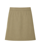 School Pleated Two-Tab Skirt Khaki Beige | B2B Low MOQ Wholesale
