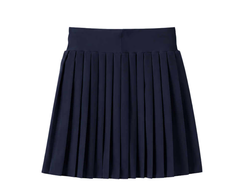 School Pleated Pull-On Skort Navy Blue | B2B Low MOQ Wholesale front design preview