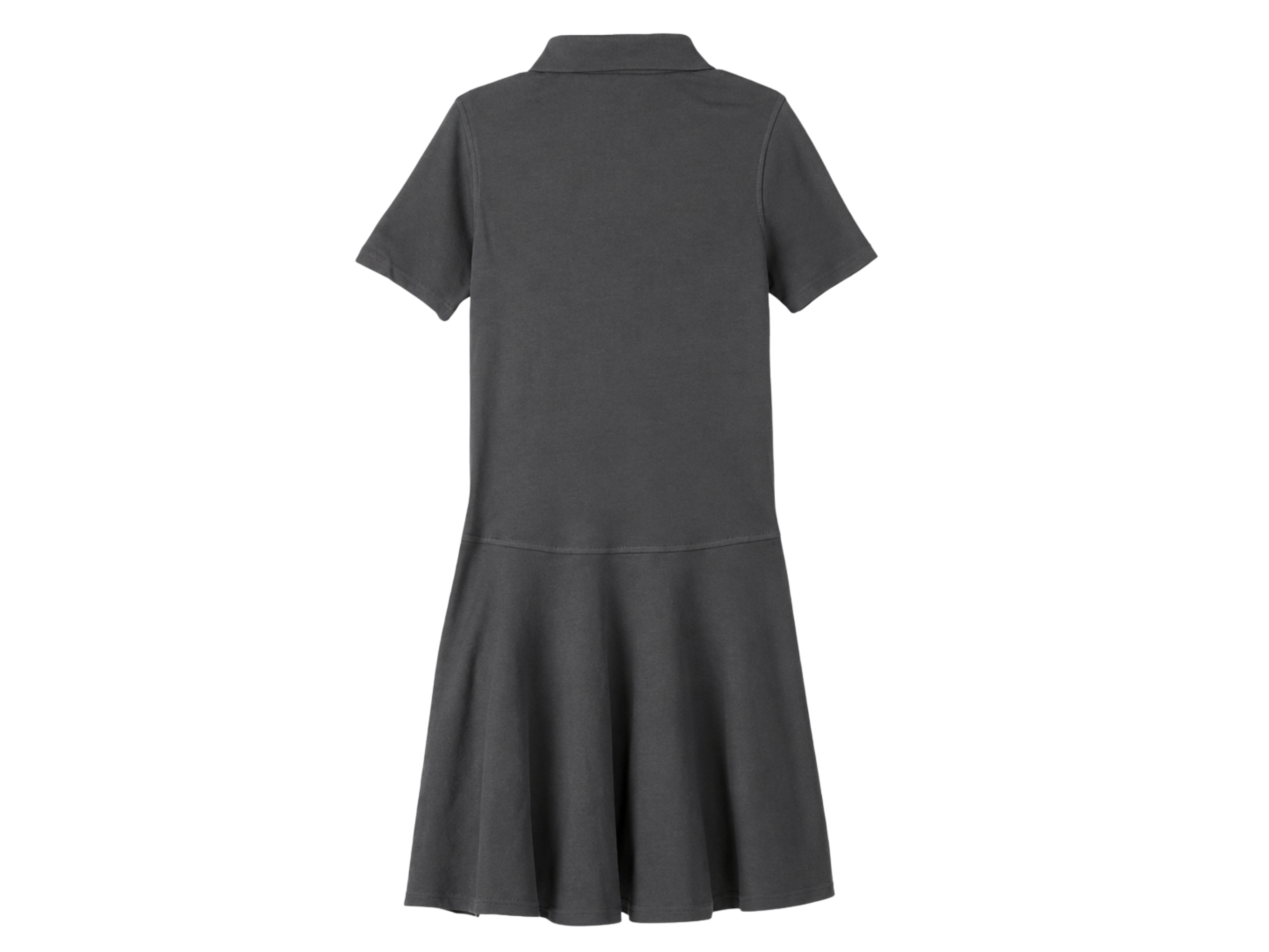 School Adaptive Short Sleeve Polo Dress Charcoal Grey | B2B Low MOQ Wholesale