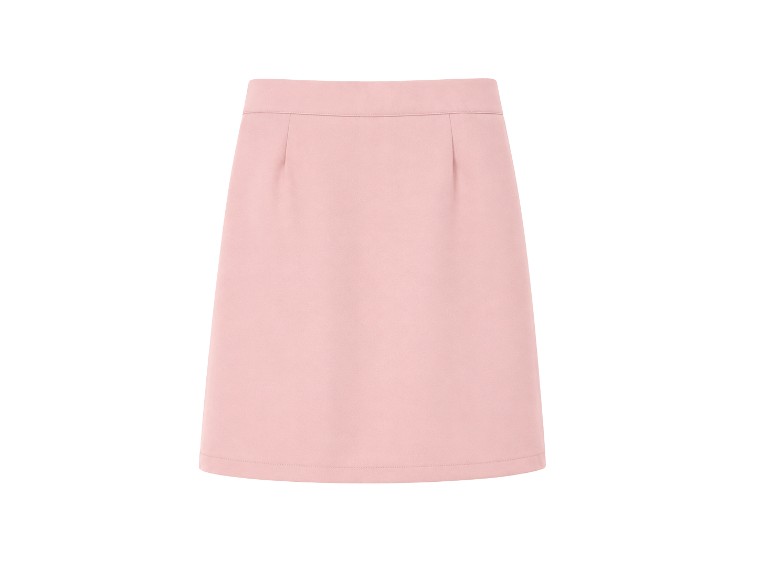 School Above-The-Knee Front Pleated Skirt with Tabs Light Pink | B2B Low MOQ Wholesale