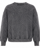 Charcoal Grey Acid Wash Crewneck Sweatshirt B2B Acid Wash Manufacturer