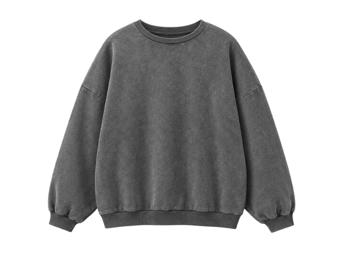 Women’s Vintage Washed Grey Acid Wash Sweatshirt B2B