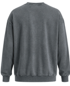 Charcoal Grey Acid Wash Sweatshirt B2B Low MOQ Manufacturer