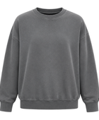 Washed Grey Acid Wash Crewneck Sweatshirt B2B