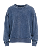 Custom Crewneck Sweatshirt Blue Acid Wash Oversized B2B