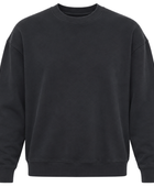 B2B Crewneck Sweatshirt Black Acid Wash Low MOQ Manufacturer