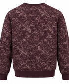 Custom Crewneck Sweatshirt Burgundy Acid Wash B2B Low MOQ Manufacturer