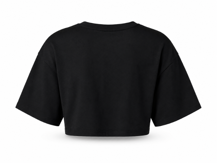 B2B Crop T-Shirt Women’s Black Boxy Low MOQ Manufacturer