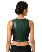 Halloween Side Lace Crop Bodice Green and Black | B2B Low MOQ
