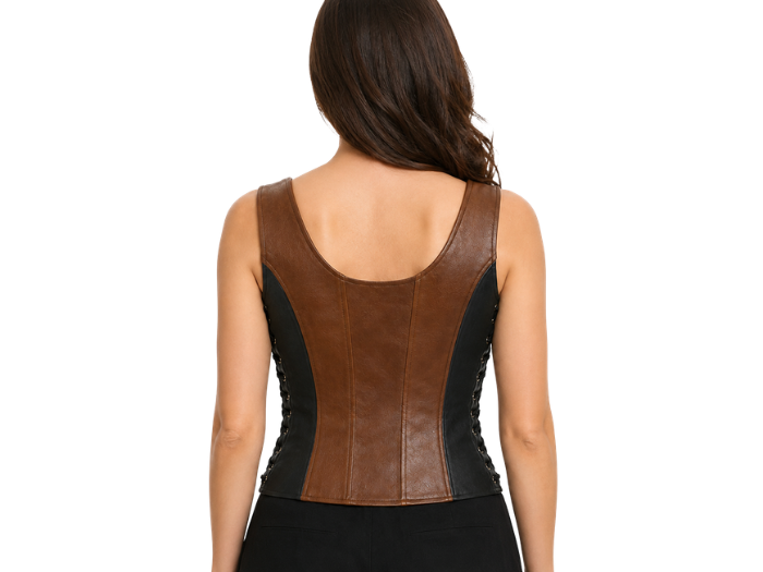 Halloween Huntress Lace Up Bodice Brown and Black | B2B Low MOQ